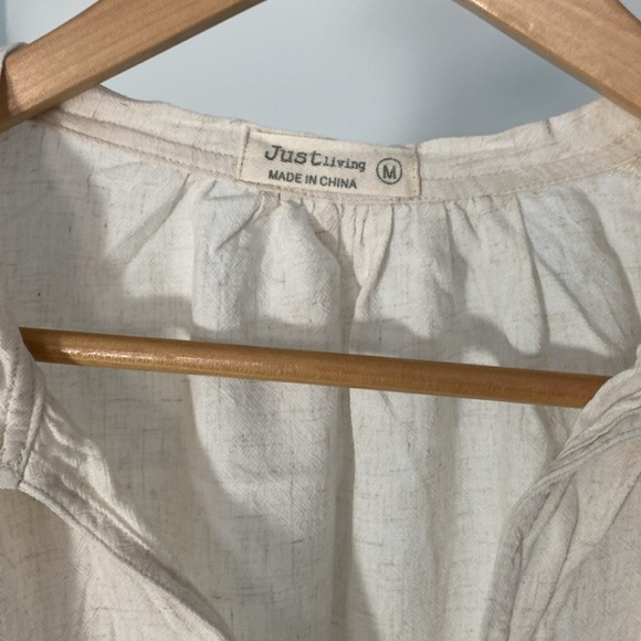 ❤️Just Living Rayon/Linen Blend Summer Sleeveless Top/Blouse, M - Picture 3 of 8